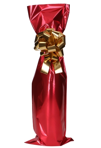 [K1170282] Wijnzak Folie Metallic Rood 15x45cm 100stuks