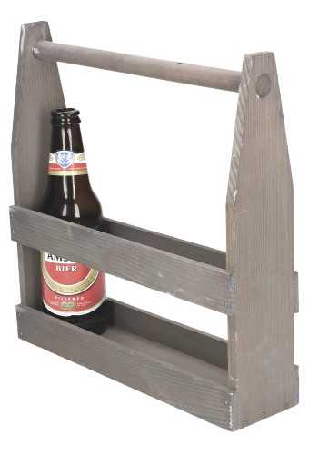 [1180018] Bierverpakking Grijs Bierkratjes 4 flesjes 7x27.5x31.5cm 10 stuks