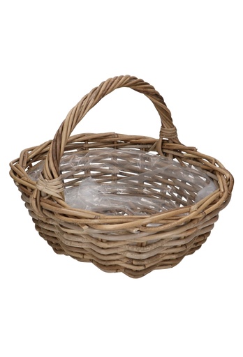 [1190528] Rietenmanden Picknickmand grey rotan 46x39x18cm 4stuks