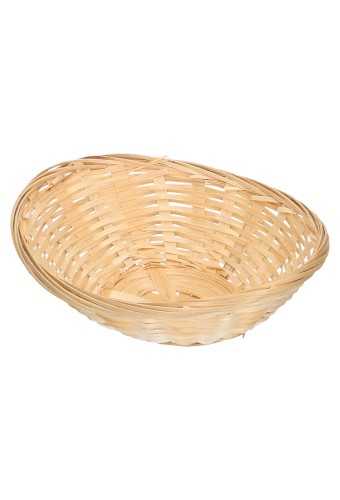 [1190024] Bamboemanden Broodmand bamboe ovaal dicht 25x19x7cm 40stuks