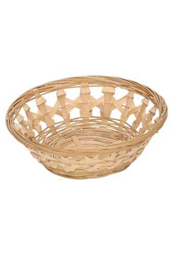 [1190030] Bamboemanden Broodmand bamboe open rond 22cm 30stuks