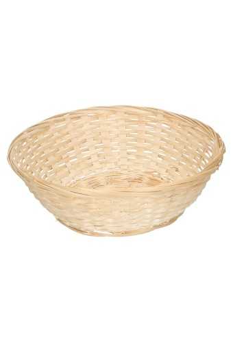 [1190031] Bamboemanden Broodmand bamboe dicht rond 25cm 30stuks