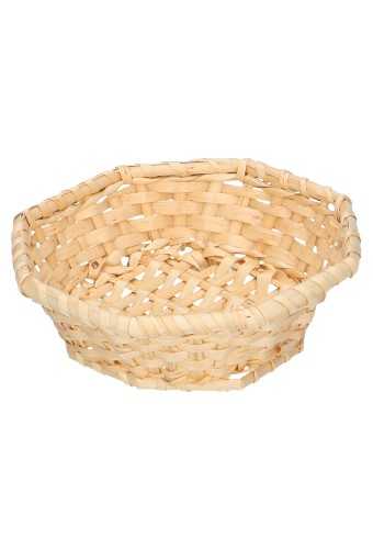 [1190034] Rietenmanden Broodmandje witt. 6 kant 12x12x3cm 30stuks