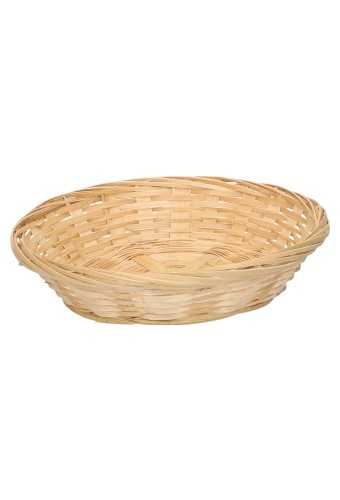 [1190035] Schaal bamboe rond 25cm laag 30stuks