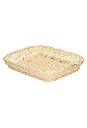 [1190138] Rietenmanden Broodmand witt. 33x27x7cm open 10stuks
