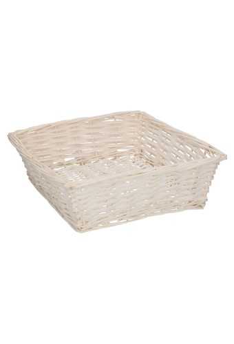 [1190263] Rietenmanden Rechthoekig Wit 35x30x10cm 8stuks