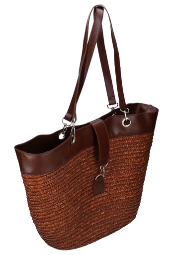 [1190393] Rietenmanden Tas bruin 48x23x34 rand bruin 4stuks