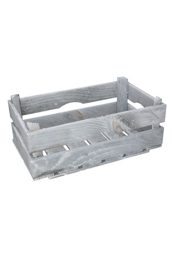 [1190279] Veilingkist Hout Grijs 34x20x14cm 10stuks