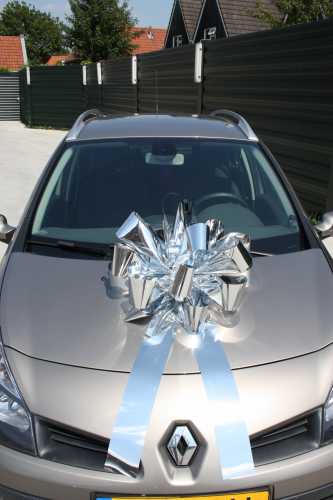 [K1290005] Magnum Bows Maxi Strik Metallic Zilver Strik d60x105cm 20 Lussen