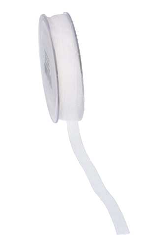 [K1320120] Organza Lint Wit 10mm x 50 meter.