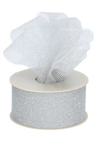[K1410016] Tule Lint Zilver Metallic 50mm x 25 meter
