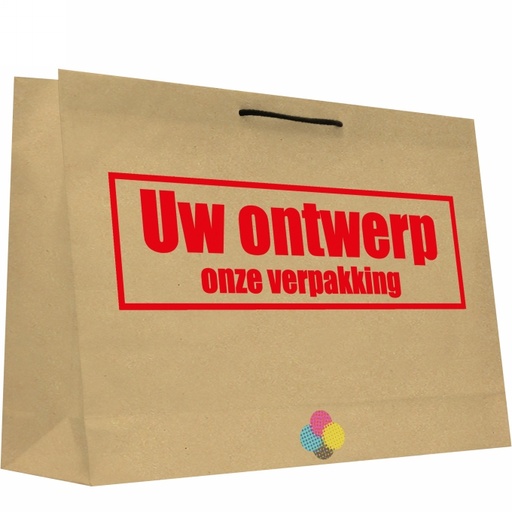 [1540082] Kraft Tassen Bedrukken Met Logo 120GRAM & Koord 60x15x45cm