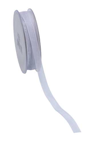 [K1320123] Organza Lint Licht Grijs 10mm x 50 meter.