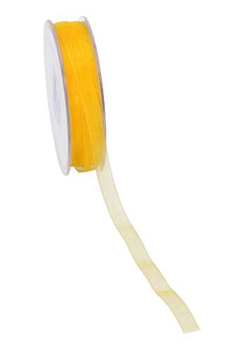 [K1320126] Organza Lint Geel 10mm x 50 meter.