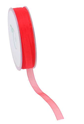 [K1320133] Organza Lint Rood 10mm x 50 meter.