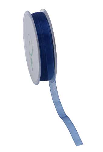 [K1320137] Organza Lint Marine Blauw 10mm x 50 meter.