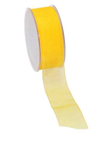 [K1320166] Organza Lint Geel 38mm x 50 meter.