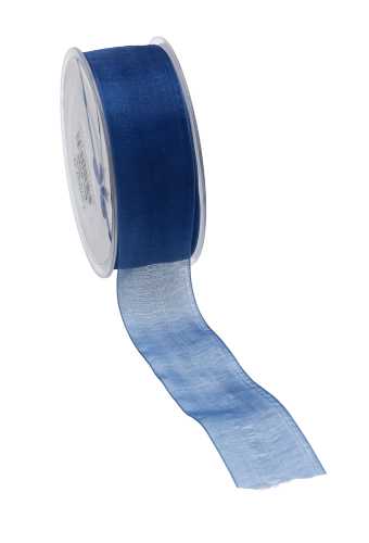 [K1320177] Organza Lint Marine Blauw 38mm x 50 meter.