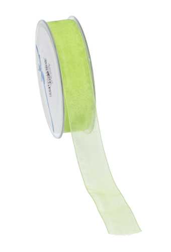 [K1320147] Organza Lint Appel Groen 25mm x 50 meter.