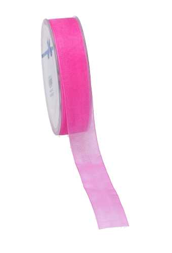 [K1320152] Organza Lint Fuchsia 25mm x 50 meter.