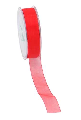[K1320153] Organza Lint Rood 25mm x 50 meter.