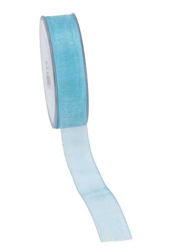 [K1320155] Organza Lint Baby Blauw 25mm x 50 meter.