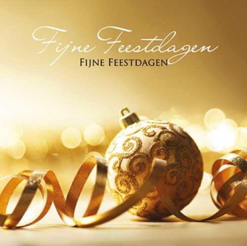 [K1020019] Kadobon Fijne Kerstdagen Goud + Envelop 12x12cm 12stuks