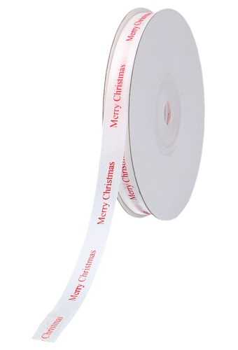 [K1390207] Kadolint Wit & Rood Merry Christmas 10mm x 45 meter