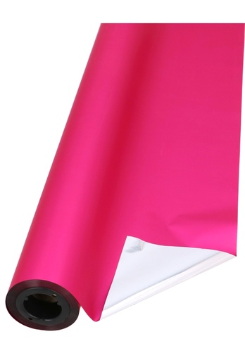 [K1080010] Cadeaufolie Metallic Mat Fuchsia & Zilver 70cm x 50meter.30mic