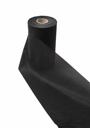 [K1570003] Geschenklint Breed Stof Labro Zwart 20cm x 30meter