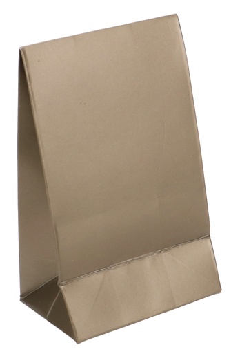 [K1070401] Luxe Kadozakjes Fabro Mat Taupe Met Plakstrip 6x4x10cm 10stuks