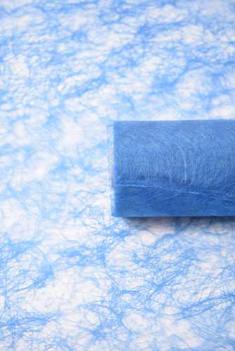 [K120007] Fibre Linnen Blauw 60 cm x 25 meter Kadoverpakkingen