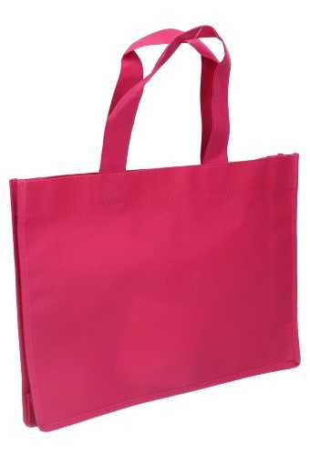 [1110363] AKTIE Draagtas Monza Nonwoven Bigshopper Fuchsia 35x8x25cm 100stuks
