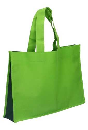 [1110366] AKTIE Draagtas Monza Nonwoven Bigshop Groen & D. Groen 35x8x25cm 100st