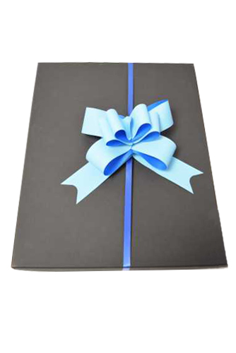 [K1420096] Trek Strikken Massy Mat Blauw 110x90+50mm Lint 25mm 50stuks