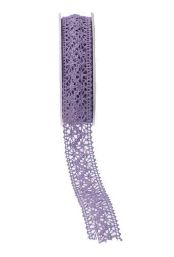 [K1390264] Luxe Kadolint Trendy Gehaakt Kant Lavendel 22mm x 10 meter