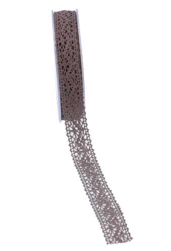 [K1390261] Luxe Kadolint Trendy Gehaakt Kant Taupe 22mm x 10 meter