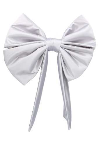 [K1290141] Stoffen Dubbele Strik Verona Zilver Met 4 Lussen 37x38cm