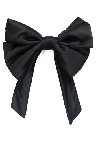 [K1290142] Stoffen Dubbele Strik Verona Zwart Met 4 Lussen 37x38cm