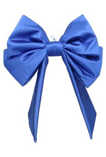 [K1290143] Stoffen Dubbele Strik Verona Blauw Met 4 Lussen 37x38cm