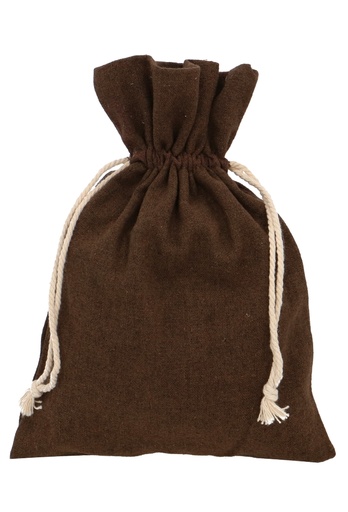 [K1070445] 2 HALEN & 1 BETALEN Kadozak Katoen Chocolade Bruin Groot 17x24cm 10st