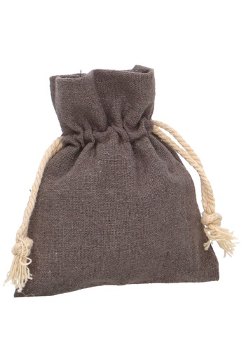 [K1070449] Kadozakjes Katoen Recycled Taupe Met Koord Klein 9x12cm 10stuks