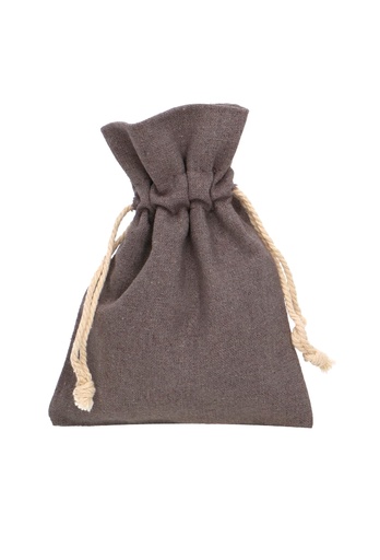 [K1070450] Kadozakjes Katoen Recycled Taupe Met Koord Medium 12x17cm 10stuks