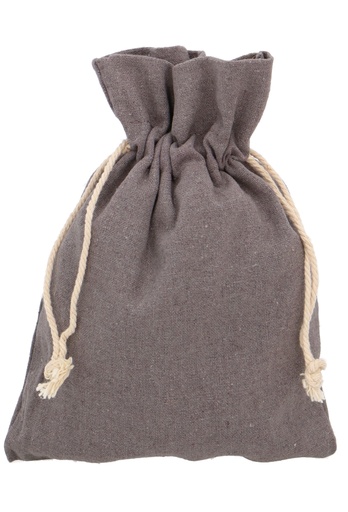 [K1070451] Kadozakjes Katoen Recycled Taupe Met Koord Groot 17x24cm 10stuks