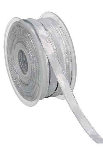 [K1390284] Luxe Kadolint Metallic Zilver Met IJzerdraad 10mm x 50 meter