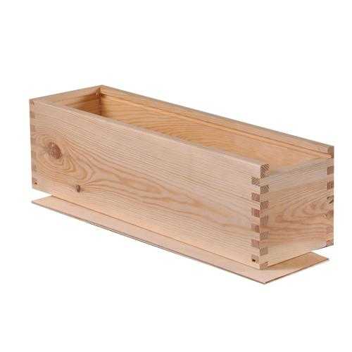 [1170463] Wijnkist 1 Fles Schuifdeksel Extra Lang 36X8.5X8.5cm 10stuks