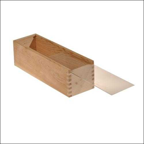 [1170468] Wijnkist 1 Fles Schuifdeksel & Venster 34x9.5x9cm 10stuks