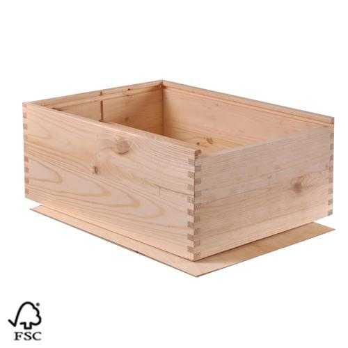 [1170472] Wijnkist 2 Fles Schuifdeksel Extra Lang 36X16.2X8.5cm 10stuks