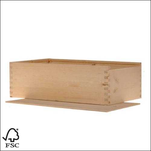 [1170474] Wijnkist 2 Fles Schuifdeksel 34x18.2x9cm 10stuks
