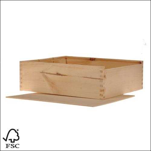 [1170482] Wijnkist 3 Fles Schuifdeksel 34x27.7x9cm 10stuks